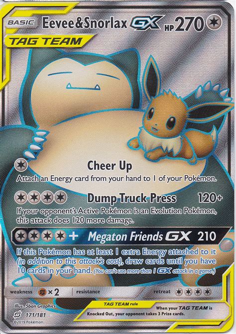 Check spelling or type a new query. 1x Eevee Snorlax Tag Team GX FA 171/181 | Pokemon Team Up