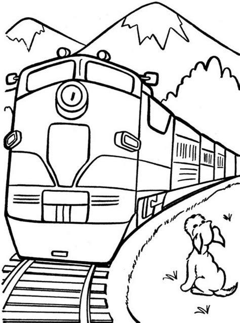 This will be your starting point at the front of the engine. A Dog Looking At The Train Coloring Page : Color Luna
