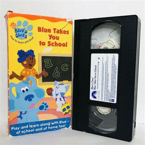 Blues Clues Vhs Tape Blue Takes You To School Childrens Animated