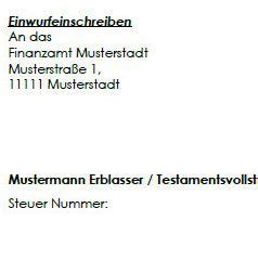 Juli einreichen und man hat auch keinen anspruch darauf, dass das finanzamt ihm stattgibt. Erben, Bankanschreiben hier zum Download
