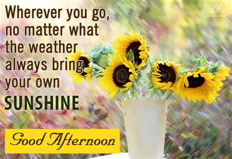 Good Afternoon Always Bring Your Own Sunshine Premium Wishes
