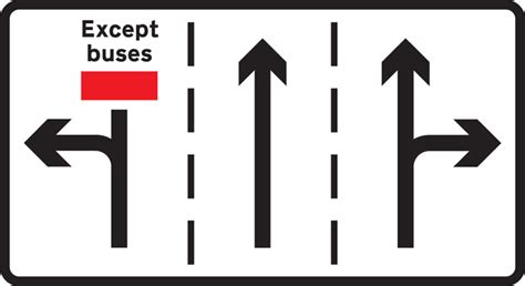 Appropriate Traffic Lanes At Junction Ahead Road Sign Uk Traffic And