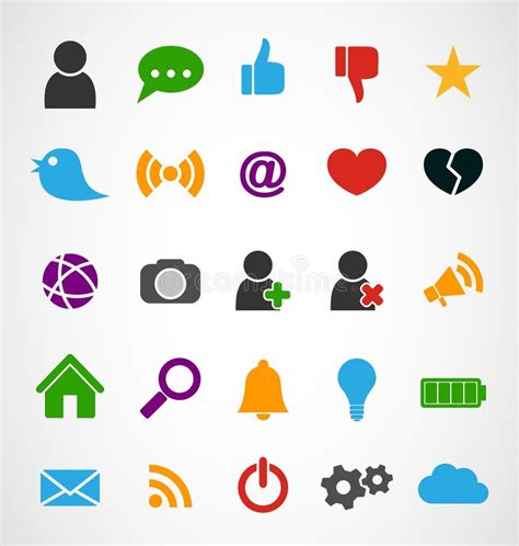 Common Web Icons Stock Vector Illustration Of Friend 39920607