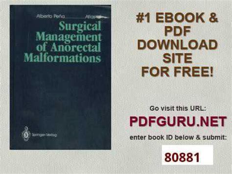 Atlas Of Surgical Management Of Anorectal Malformations Youtube