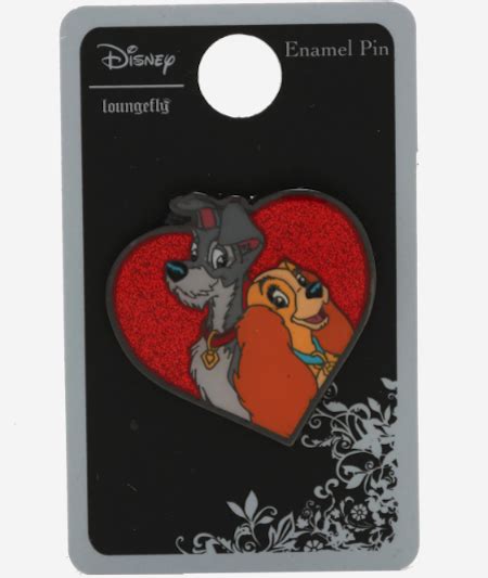 lady and the tramp glitter heart hot topic disney pin disney pins blog