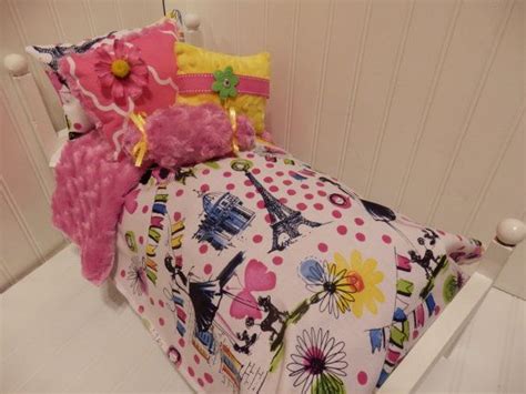 american girl doll bedding pink black yellow paris comforter etsy american girl doll bed