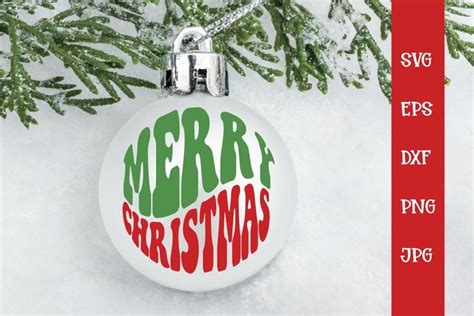 Merry Christmas Ornament Svg File
