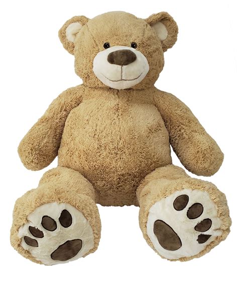 Anico Tall Feet Giant Plush Teddy Bear With Embroidered Paws And Smiling Face Walmart