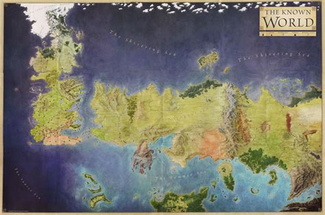 The Known World Song Of Ice And Fire Game Of Thrones Map World Map