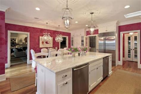 This is our pink kitchen design gallery where you can browse photos or filter down your search with the options below. Classic Pink Kitchen with Hot Pink Walls