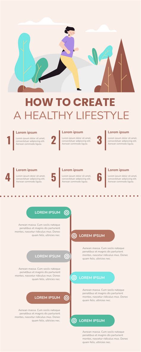 Create A Healthy Lifestyle Infographic Infographic Template