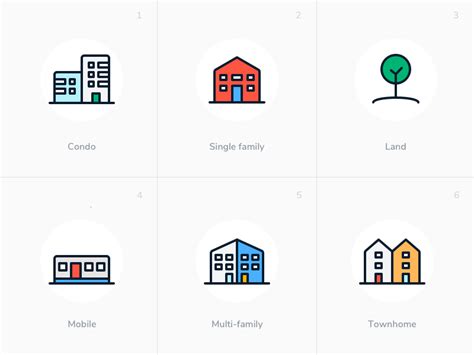 Property Type Icons By Em T On Dribbble