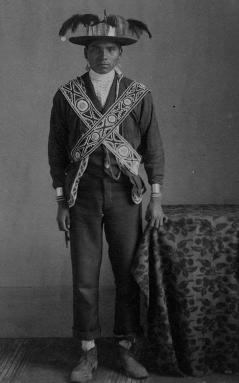 Choctaw Man In Traditional Dress Tucker Mississippi 1900 Native