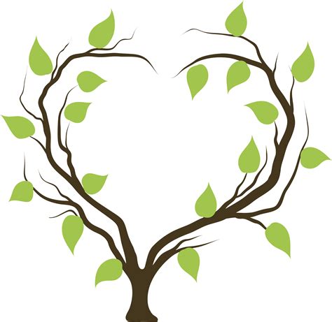 Tree Heart Branch Clip Art Love Tree Png Download 30062926 Free