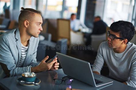 Guys Talking Stock Image Image Of Attention Together 61385511