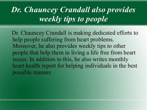 Dr Chauncey Crandall A Class Apart Cardiologist