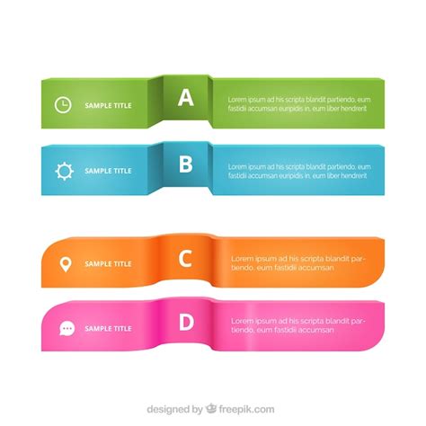 Free Vector Three Banner Infographic Steps