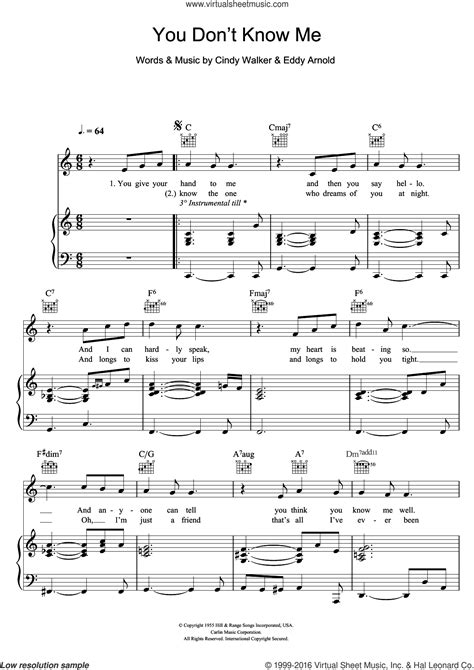 Michael Buble You Dont Know Me Sheet Music For Voice Piano Or Guitar