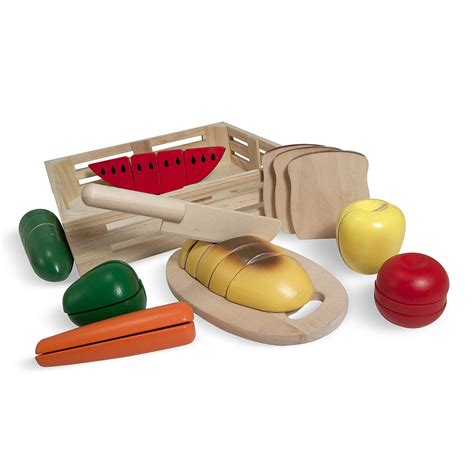 Melissa And Doug Cutting Food Wooden Play Food Pretend Play Self Stick