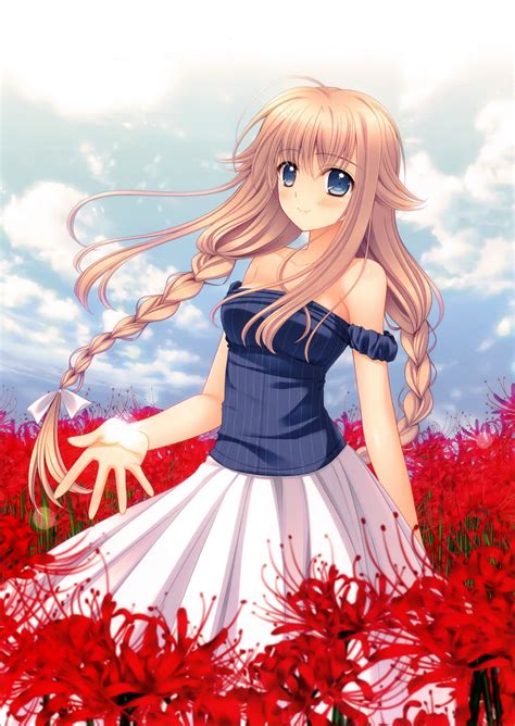 Hintergrundbilder Illustration Blumen Lange Haare Anime M Dchen