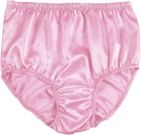 Stp05 Fair Pink Satin Panties For Women Plus Size Briefs Panty