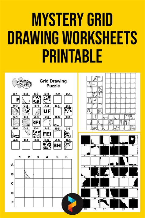 Mystery Grid Drawing Printable Free How Big Is A Poster
