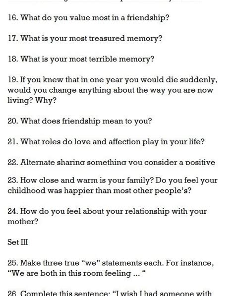 36 Questions To Fall In Love