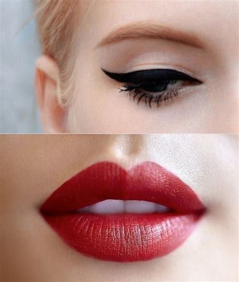Perfect Holiday Look Winged Liner And Red Lips Beautiful Makeup