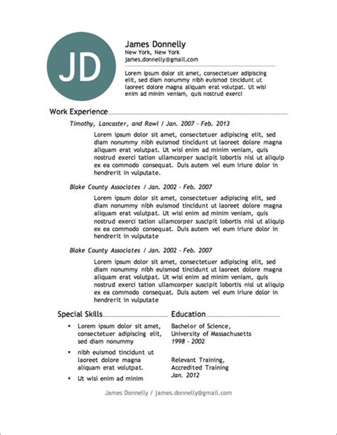 Swiss resume template available as a free download for personal use. 12 Resume Templates for Microsoft Word Free Download | Primer