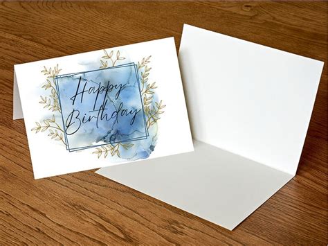 Digital Folded Birthday Card Printable Card Foldable Card Etsy