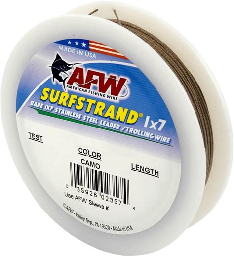 Afw B090 4 Surfstrand Bare 1x7 Stainless Steel Leader Wire 90 Lb