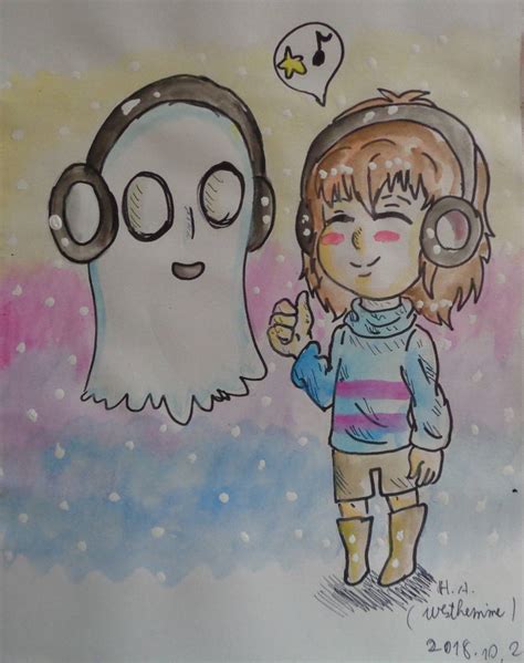 Frisk And Napstablook By Westhemime On Deviantart