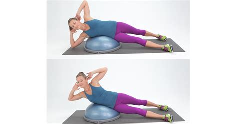 Bosu Side Crunch Obliques Exercises Popsugar Fitness Photo 6