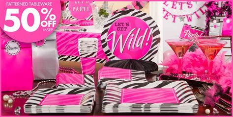 Zebra Party Personalize It Suppplies Pink Party Supplies Zebra Party