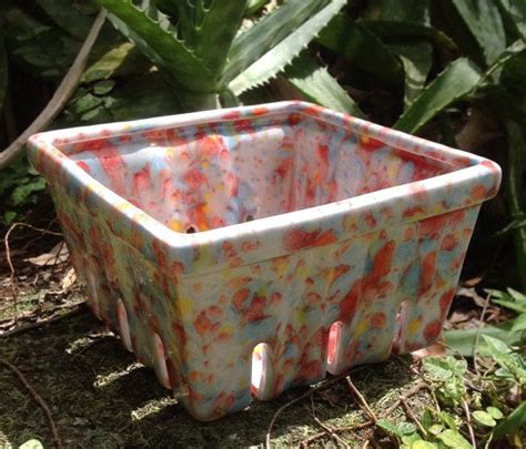 Try berri basket in hanging baskets and let it trail down. Ceramic berry basket, strawberry basket, white, multi ...