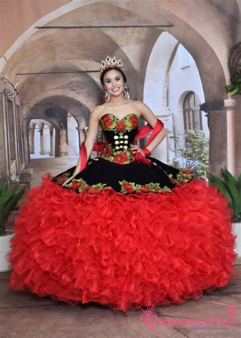 Charra Dress With Roses Design 2014 With Images Mexican Quinceanera Dresses Charro
