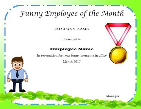 Funny Certificates For Employees Templates Best Creative Template Design