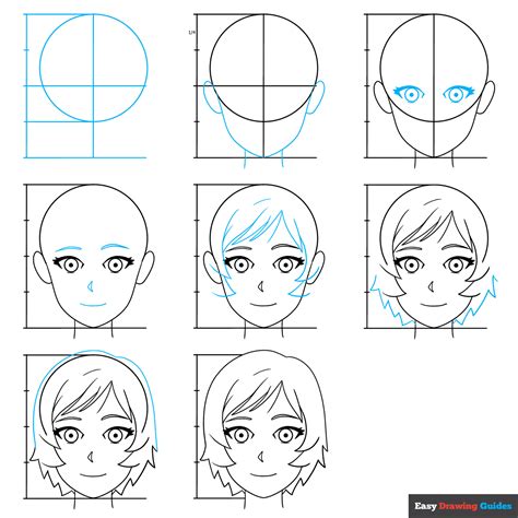 How To Draw An Anime Head And Face In Front View Easy Vrogue Co