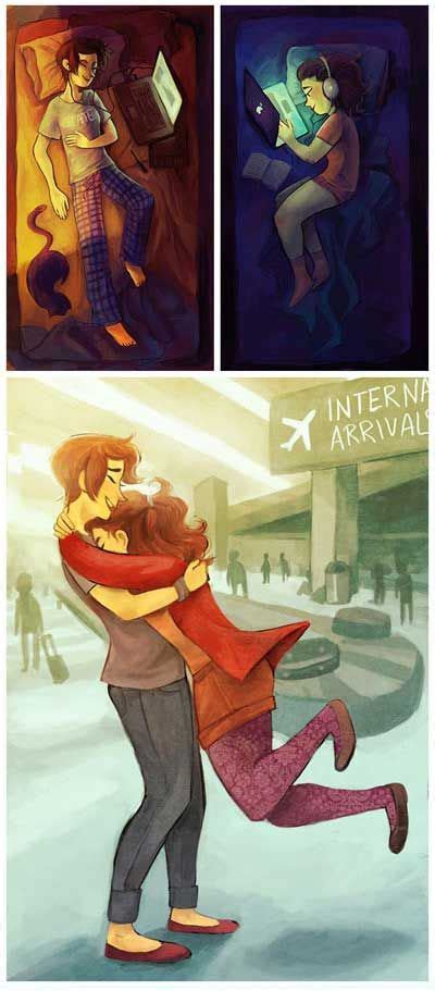 People in long distance relationships can have a hard time staying connected, because couples are limited in what they can do together. 1000+ images about Long Distance Relationship Art on Pinterest