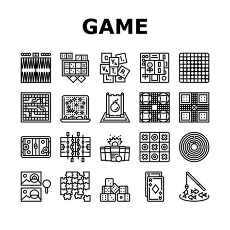 Premium Vector Game Table Play Board Icons Set Vector