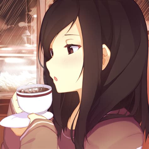 Anime Girl Drinking Anime Anime Art Anime Girl