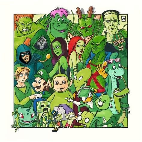 Green Team Personajes Famosos Cuadernos De Bocetos Personajes