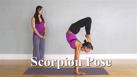 Hatha Yoga Asana Scorpion Handstand Pose Vrschikasana Ii Youtube