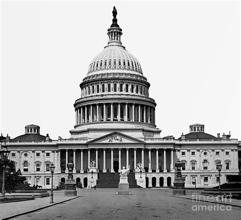 United States Of America Capitol Building 1890s Photograph By Wernher