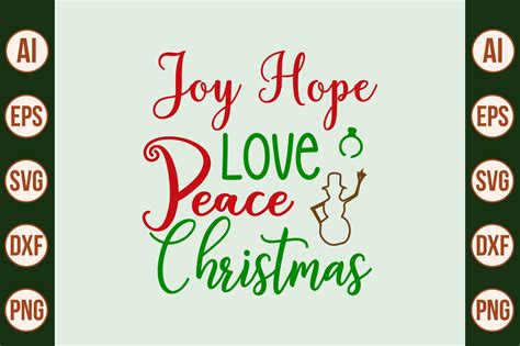 Joy Hope Love Peace Christmas Svg Graphic By Orpitasn · Creative Fabrica