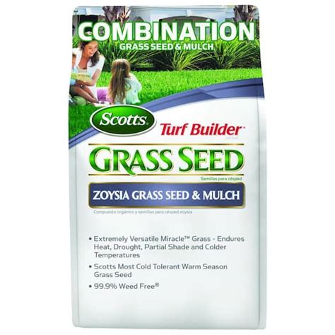 Scotts Lb Turf Builder Zoysia Grass Seed And Mulch The