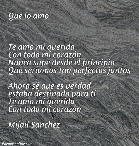 Cinco Poemas Para Decirle A Mi Novio Que Lo Amo Poemas Online Hot Sex Picture