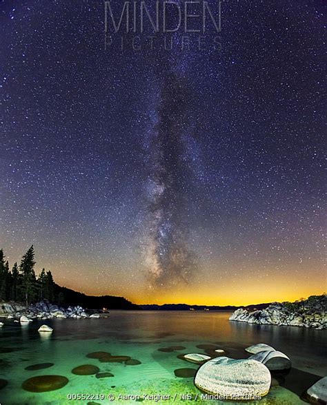 Minden Pictures Milky Way Over Secret Cove Incline Village Lake