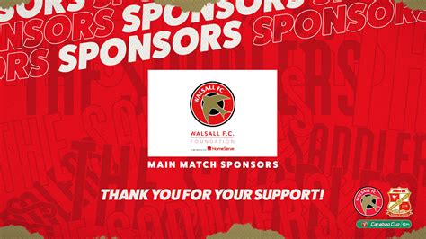 Walsall Fc Official On Twitter 🤝 Wfcfoundation Are Our Main Match