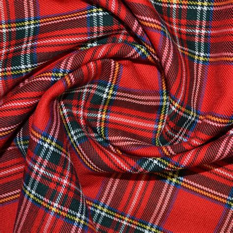 Royal Stewart Tartan Scottish Tartan Fabric Dressmaking Fabric